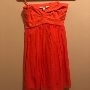 Strapless Coral Diane Von Furstenberg Dress